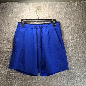 Coolibar Kahuna Swimming Shorts S Lined UPF 50+ Sun Protection Blue Lined READ